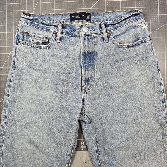 Abercrombie Fitch Jeans 33x32 90s Loose Fit Faded Distressed Grunge Relaxed Y2K - Picture 4 of 16